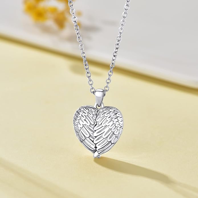Supcare Locket Necklace That Holds Pictures-Engraved Photo Pendant Custom Jewellery Gifts for Men Women (with Jewellery Gift Box)