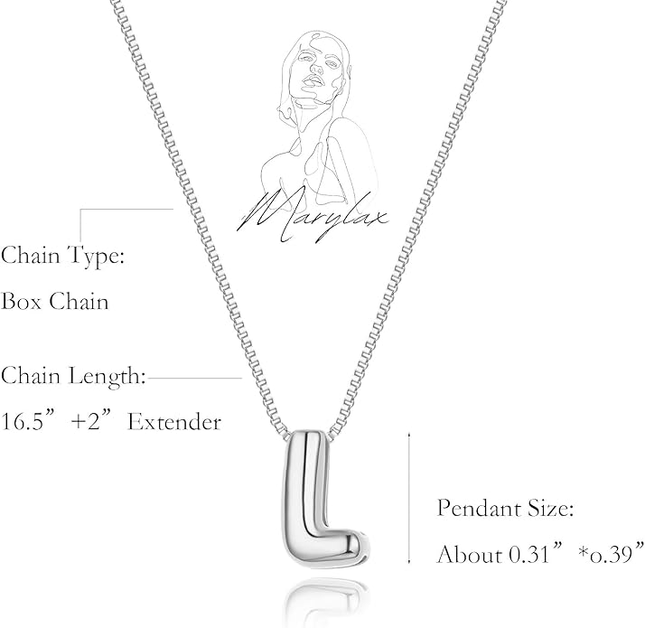 Bubble Gold Letter Necklace for Women, 14k Gold Plated Balloon Initial Necklace, Dainty Gold Necklace for Women, Personalized Bubble Pendant Name Necklace, Fashion Accessories Trendy Jewelry