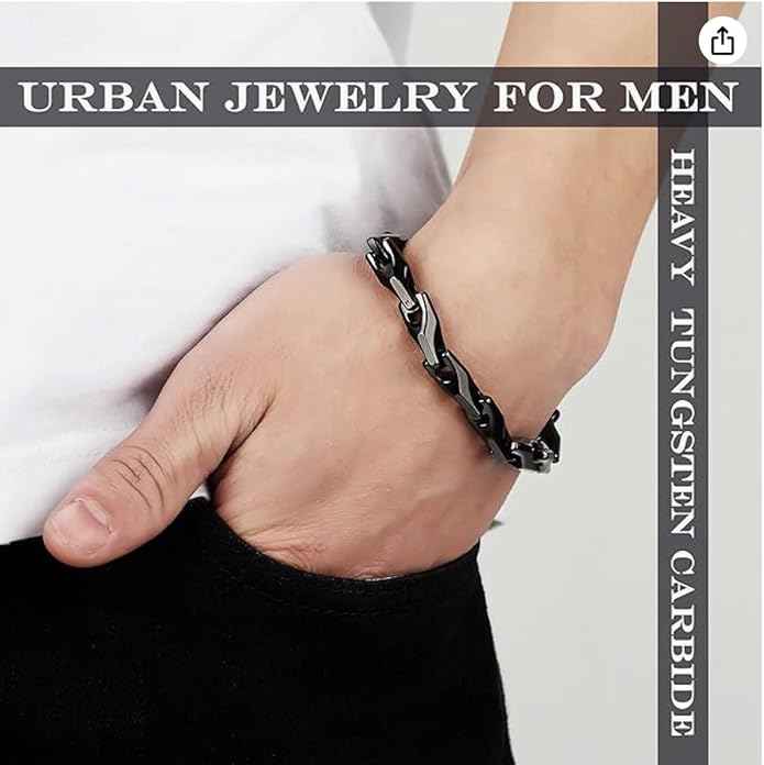 Urban Jewelry Astro Snake 18K Gold plated/Stainless steel Men's Heavy Weight Tungsten Carbide Base Link Necklace Chain