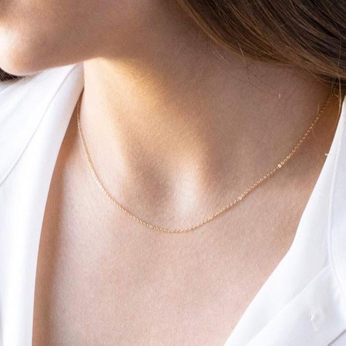 Turandoss Dainty Layered Choker Necklace, Handmade Y Pendant Necklace Multilayer Bar Disc Necklace Adjustable Layering Choker Necklaces for Women