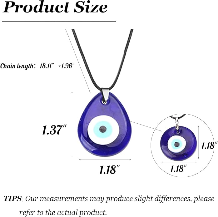 Long tiantian Evil Eye Necklace for Women Men Necklace Evil Eye Jewelry Blue Turkish Glass Leather Rope Pink Lucky Protection Necklace Jewelry Valenty Day Gifts for Men Women