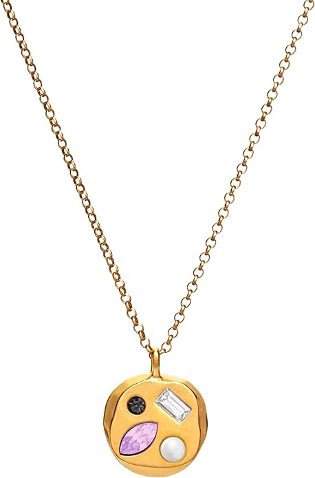 Birthdate 14k Gold Necklace for Women - 16-20in Adjustable 14 Karat Gold Chain with Lobster Clasp - Cadenas de Oro 14k Puro Para Mujer, Ladies Jewelry Birthstone