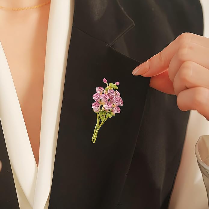 la luen Brooch Pins For Women Fashion Elegant Brooches Lapel Badges Coat Sweater Scarves Shawl Dress Accessory Wedding Party Prom Jewelry