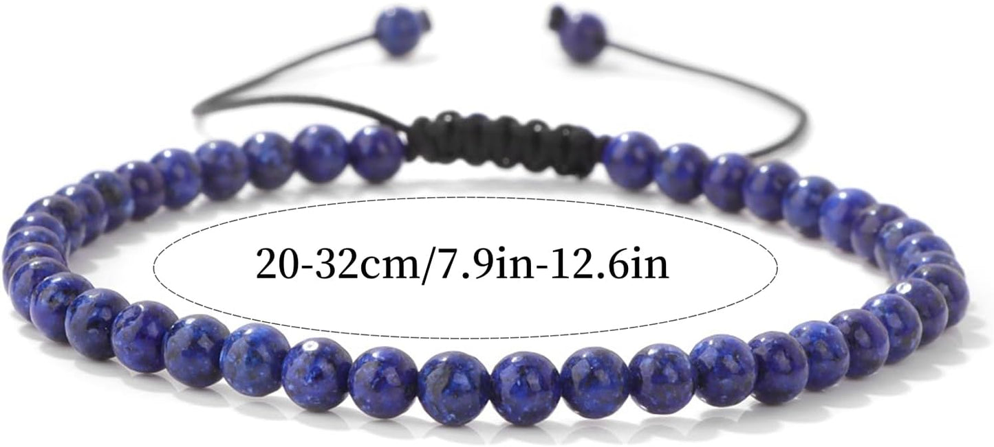 Lit Wall Crystal Anklets for Women Handmade Beach Boho Ankle Bracelet 4mm Adjustable Beaded Ankle Bracelet Waterproof Natural Stone Anklet Plus Size Anklets Gemstone Anklet Jewelry Gift for Her