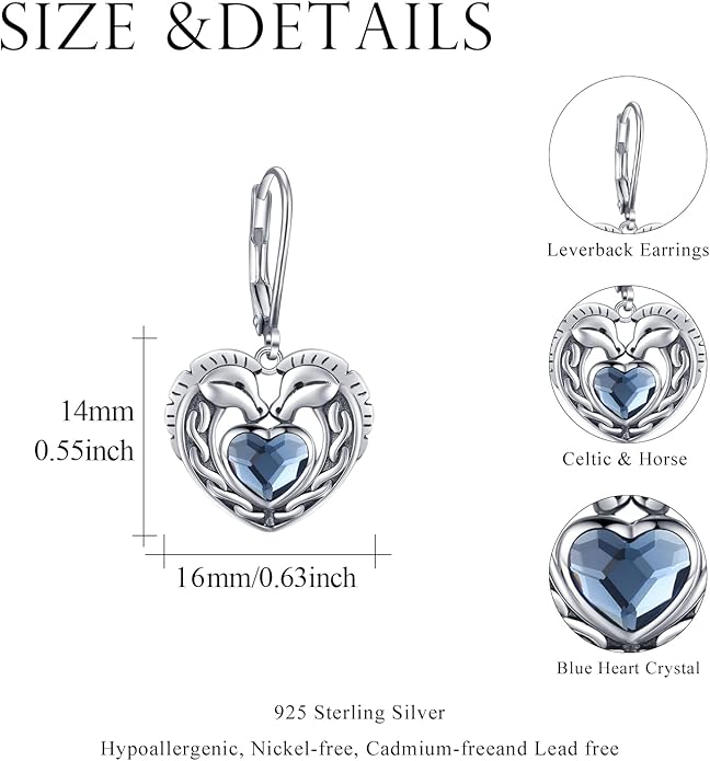925 Sterling Silver Animals and Plants Dangle Drop Earrings for Women Hypoallergenic Gift for Women Mom Wife Her, Mother’s Day, Birthday, Anniversary