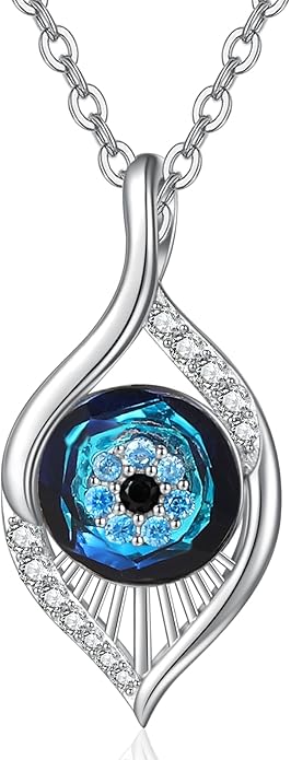 AENEAS Evil Eye Necklace for Women 925 Sterling Silver Necklace Ojo Turco Trendy Jewelry Gifts for Women Wife