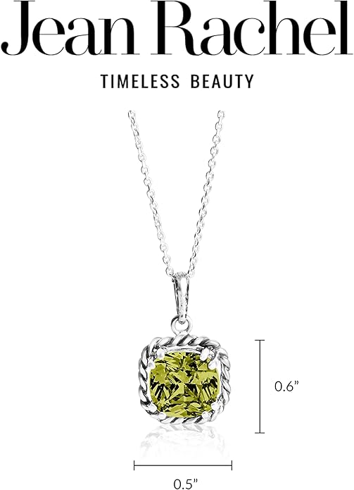 JEAN RACHEL JEWELRY 925 Sterling Silver Necklace for Women - Rope with Cubic Zirconia Vintage Design - Hypoallergenic, Lead & Nickel Free Jewelry - Artisan Handcrafted Statement Necklace