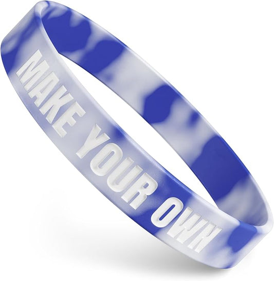Custom Wristbands For Events, Fundraisers & Promotions | Add Text, Icons, & Logos | Bulk Rubber Bracelets | Classic 1/2” | 100% Silicone