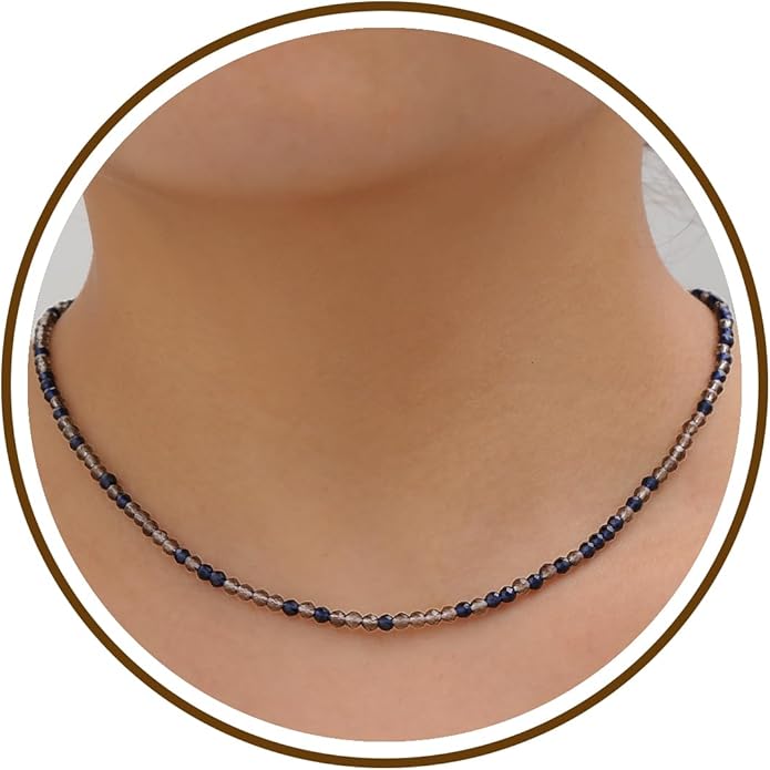 JSJOY Tiny Crystal Beaded Choker Necklaces for Women Colorful Beaded Necklace Dainty Choker Necklaces Simple Boho Jewelry Gifts for Teens Handmade Bead Necklaces Gifts