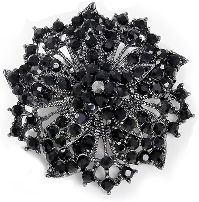 Rhinestone Bauhinia Flower Brooch Pin - Elegant Clothing Accessory for Women - Big Crystal Flower Brooch for Christmas, Halloween, Birthday, Party, Wedding Costume Jewelry