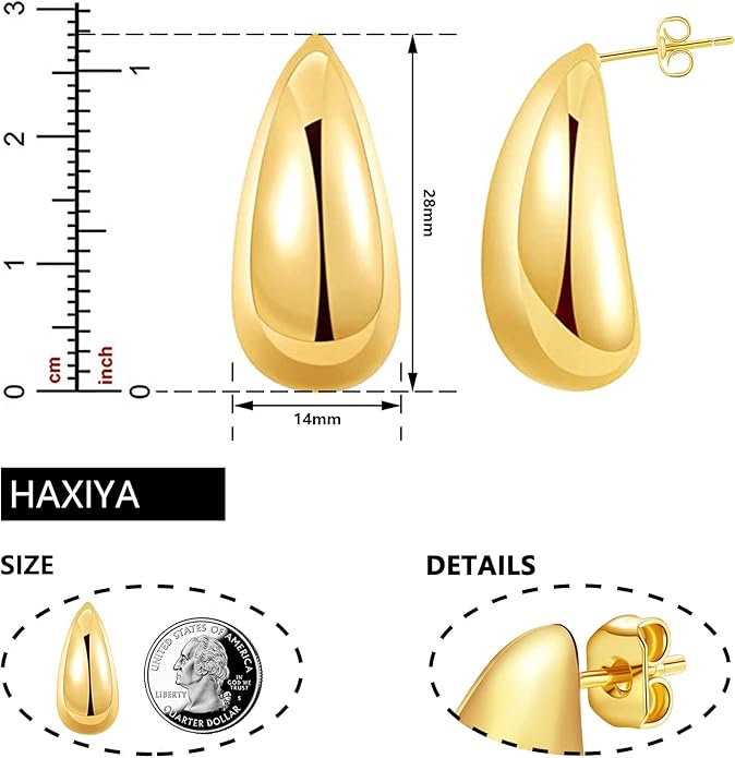 14K Gold Plated Hoop Earrings for Women Triple Huggie Illusion Stud Earring | Double Huggie Hoop Earrings for One Hole | Claw Ear Cuff Earring Jewelry Gift for Women