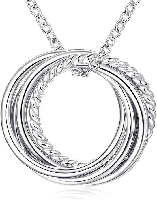 Birthday Gifts for Women Sterling Silver 30th 40th 50th 60th 70th 80th 90th Birthday Necklace For Her 3 4 5 6 7 8 9 Decade Jewelry 30 40 50 60 70 80 90 Years Old