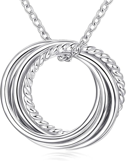 Birthday Gifts for Women Sterling Silver 30th 40th 50th 60th 70th 80th 90th Birthday Necklace For Her 3 4 5 6 7 8 9 Decade Jewelry 30 40 50 60 70 80 90 Years Old