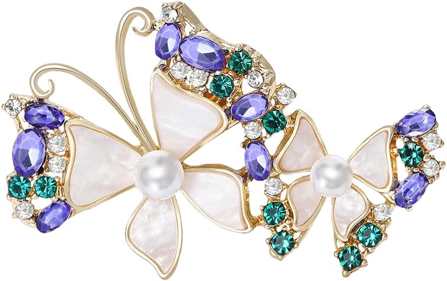 LuvQaze Animal Brooch for Women Men Zirconia Rhinestone Abalone Shell Animal Lapel Pin Christmas Birthday Holiday Gift for Wife Mother Girlfriend Daughter