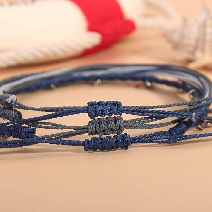 FANCY SHINY String Ankle Bracelets Waterproof Rope Anklets Braided Beach Boho Coin Anklets Cute Friendship Foot Jewelry for Women