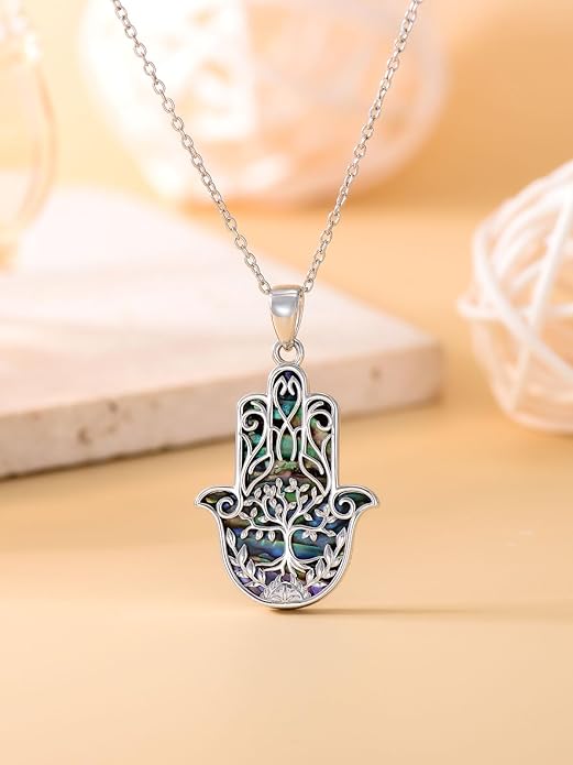 Seiyang 925 Sterling Silver Mustard Seed/Cross/Star of David/Triquetra Trinity Knot/Celtic/Claddagh Necklace Christian/Irish Jewelry Gifts for Women Mom Her