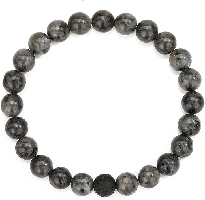 MengPa Mens Beaded Bracelets Couples Matching Bracelet Set Lava Rock Beads for Women Stone Jewelry