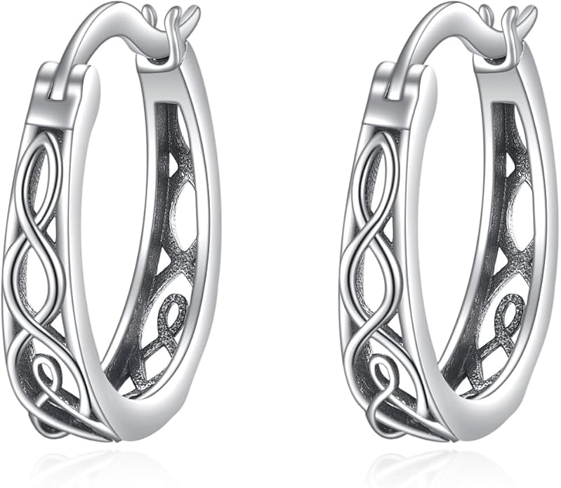 Sterling Silver Hoop Earrings Small Hoop Sun/Leaf/Triangle Huggie Earrings for Women Hypoallergenic