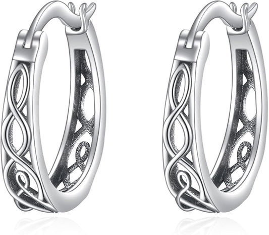 Sterling Silver Hoop Earrings Small Hoop Sun/Leaf/Triangle Huggie Earrings for Women Hypoallergenic