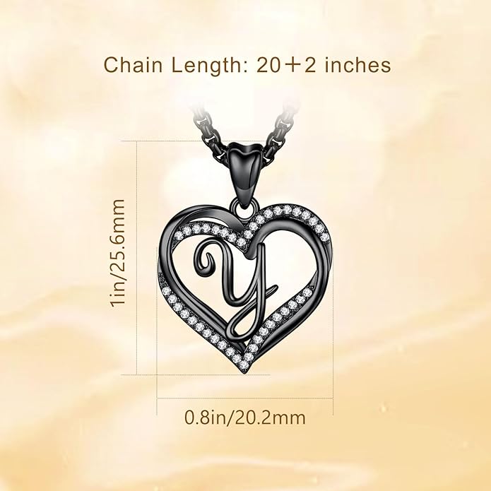 INFUSEU Unique Initial Necklaces for Women Girls Small Heart Letter Jewelry, Meaningful Personalized Gifts