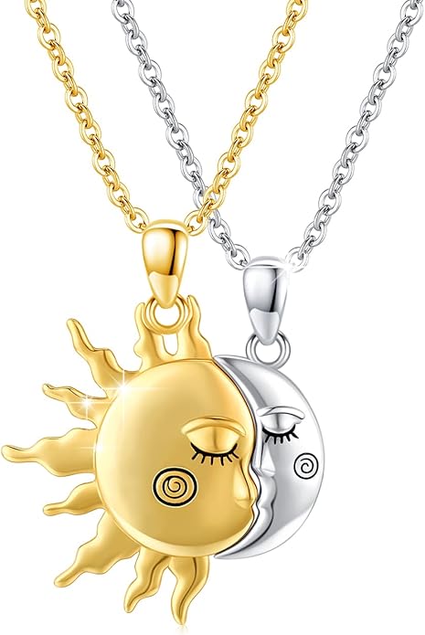 OHAYOO Dragon Phoenix Matching Necklace for Couples 925 Sterling Silver Yin Yang Pendant Necklaces for Couples Jewelry for Him and Her
