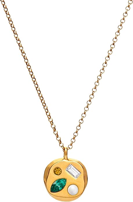 Birthdate 14k Gold Necklace for Women - 16-20in Adjustable 14 Karat Gold Chain with Lobster Clasp - Cadenas de Oro 14k Puro Para Mujer, Ladies Jewelry Birthstone