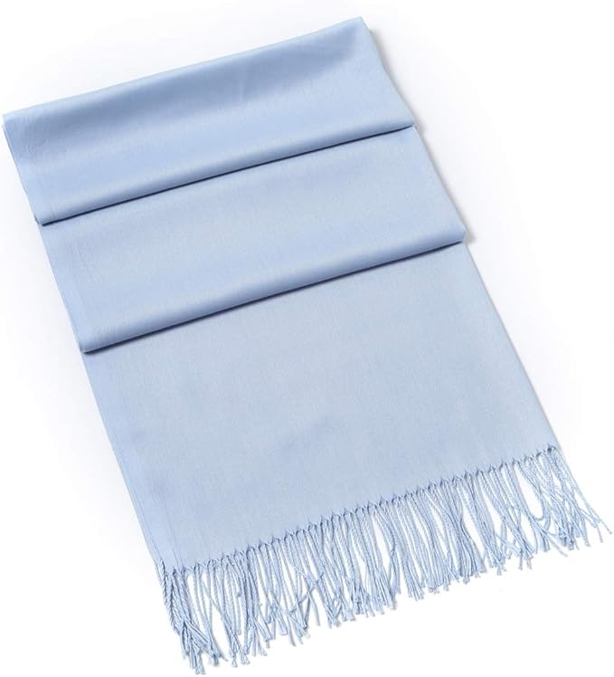 Cindy & Wendy Pashmina Shawls and Wraps Large Scarfs for Women Wedding Party Bridal Long Fashion Solid Shawl Wrap Fringes