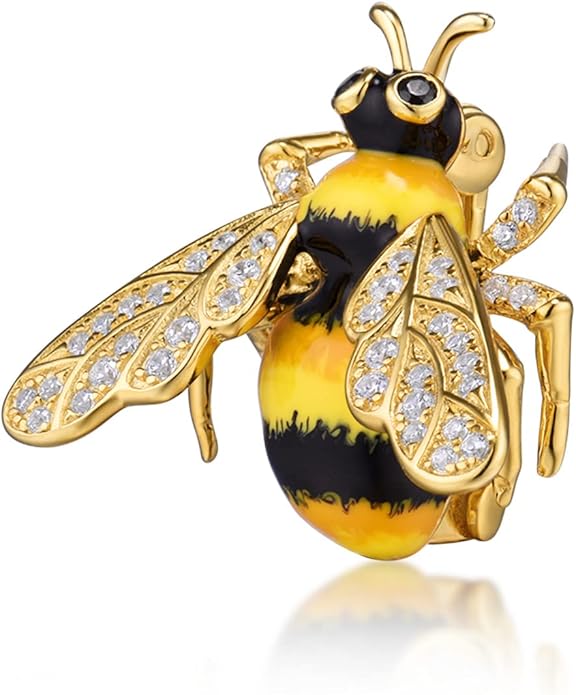 Santuzza 925 Sterling Silver Enamel Brooch Pin for Women
