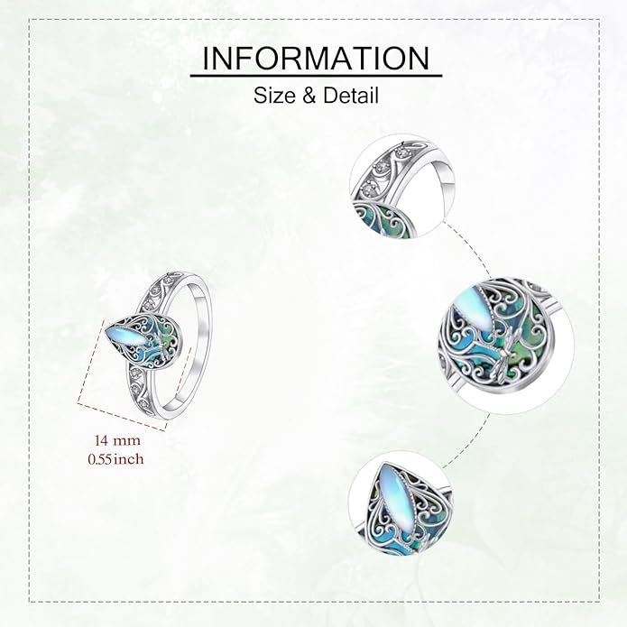 ONEFINITY Dragonfly Filigree Ring Sterling Silver Rings Gifts for Women Jewelry
