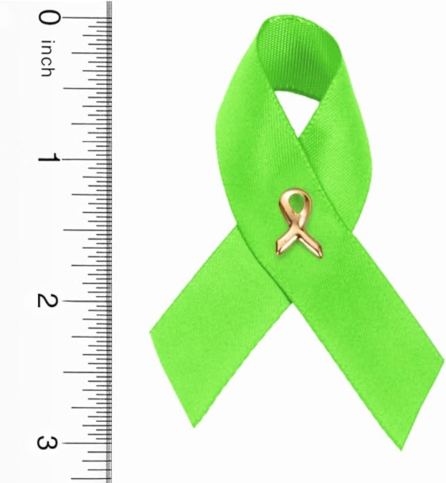 1/2/5/10/25/50/100pcs Satin Awareness Ribbon Pins (Pick your color), for Cancer & Disease Awareness, Bulk Quantities for Fundraising, Events, Gift Giving