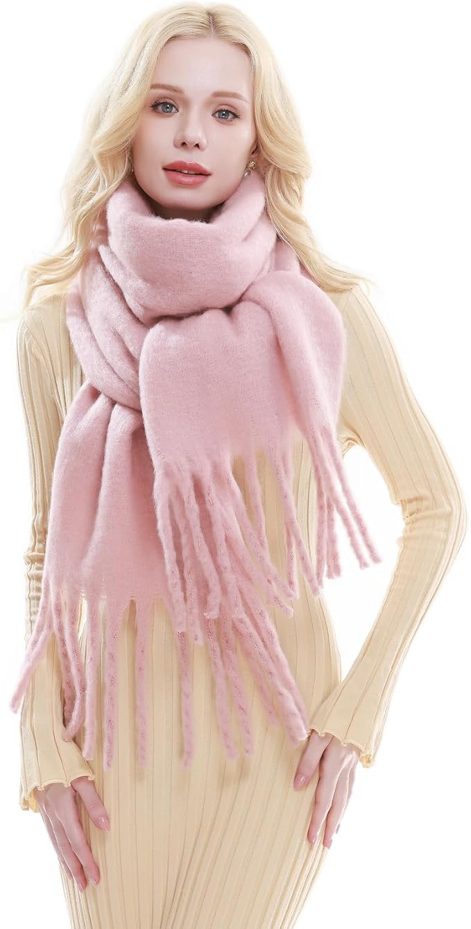 RIIQIICHY Chunky Scarf for Women Winter Warm Thick Scarves Oversized Blanket Scarf