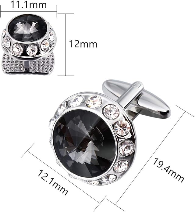 HAWSON Birthstone Tuxedo Studs and Cufflinks Set for Men's Suit Tuxedo Formal Dress Shirt Wedding Business Party Accessories