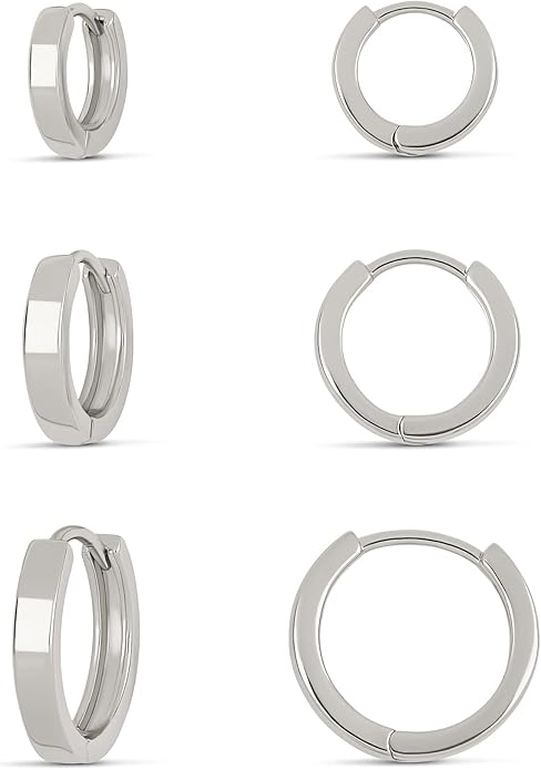 MILLA 14k Gold Huggie Earrings or Sterling Silver Huggie Earrings for Women Multipack & Individuals - Ear Huggers Earrings for Women Trendy Y2K Earrings, Preppy Earrings - Lightweight & Hypoallergenic