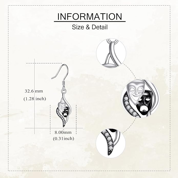 DNA Music/DNA/Piano/Moth/Sunflower/Trumpet Earring 925 Sterling Silver Astronaut/Raccoon/Moth/Sunflower Jewelry for Women
