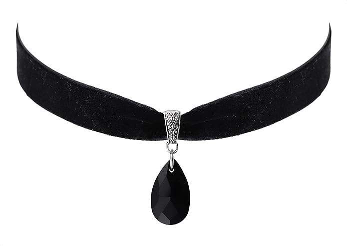 Sacina Gothic Vintage Victorian Choker Necklace, Black Choker, Goth Vintage Jewelry Gift for Women, Halloween Christmas Jewelry Gift