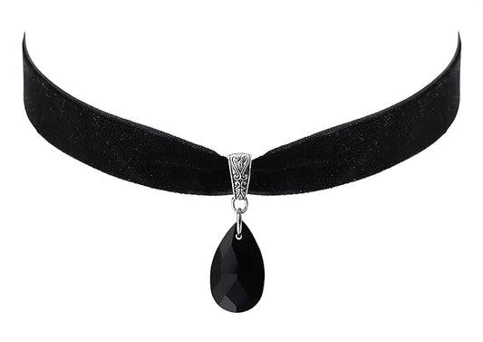 Sacina Gothic Vintage Victorian Choker Necklace, Black Choker, Goth Vintage Jewelry Gift for Women, Halloween Christmas Jewelry Gift