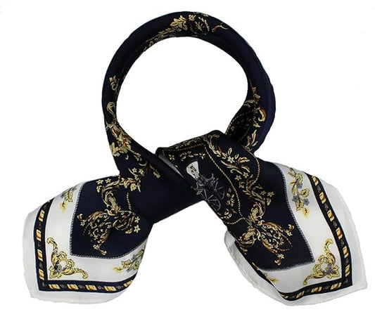 ANDANTINO 100% Mulberry Silk Scarf -21” Lightweight Square Neckerchief – Breathable Digital Printed Scarves with Gift Packed