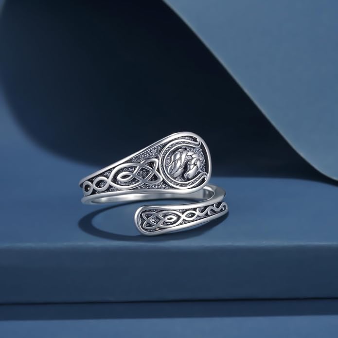 Spoon Rings for Women 925 Sterling Silver Mushroom/Phoenix/Snake/Cardinal/Octopus/Tree of Life/Sunflower/Highland Cow/Dragonfly/Dragon/Horse/Sea Turtle/Frog Rings