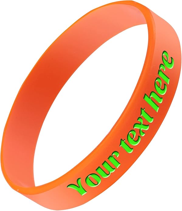 Custom Rubber Bracelet 1/10/30/50/100 ct Personalized Silicone Wristbands Customizable Debossed for Motivation, Events, Gifts, Promotions, Party, Awareness