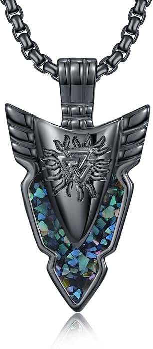 KoyeKei Viking Necklace for Men 925 Sterling Silver Viking Norse Pagan Jewelry Gifts for Women