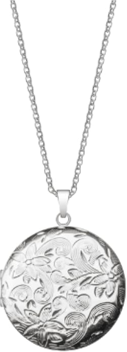 Locket Necklace for Women Girls, 18” Jewelry Chain, Picture Photo Inside, Cadenas para mujer, Personalized Custom Name Gold Locket, Customized Couples Locket, Silver, Rose Gold, Gold