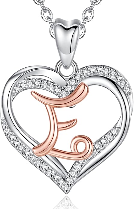 INFUSEU Unique Initial Necklaces for Women Girls Small Heart Letter Jewelry, Meaningful Personalized Gifts