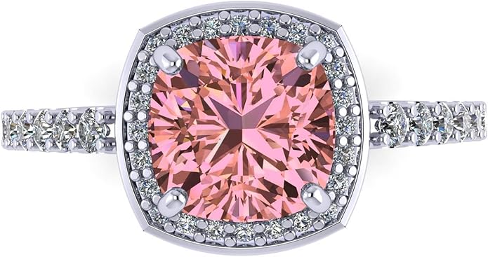 NANA Jewels Sterling Silver Engagement Rings for Women - Choose Simulated Morganite, Citrine, Aquamarine & More