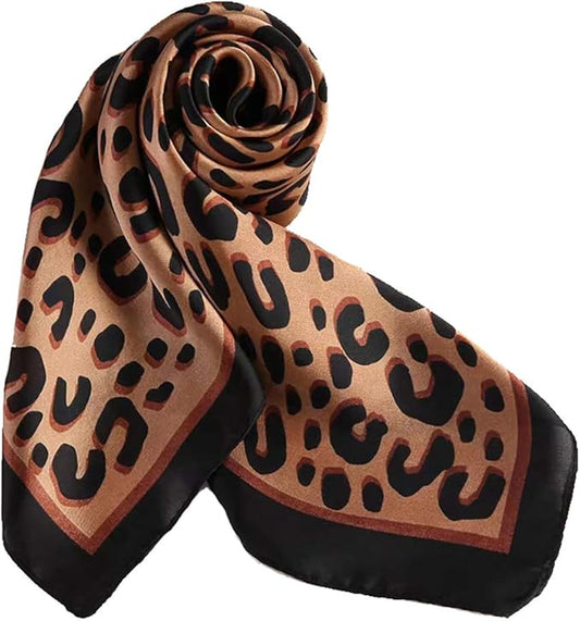 ANDANTINO 100% Mulberry Silk Square Scarf for Hair-25.6" X25.6'' Women Men Natural Silk Neckerchief Digital Printed Headscarf
