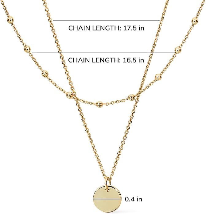 Ana Luisa Layered Necklaces for Women - Chic 14K Gold Plated Chains with Two Separate Necklaces for a Layered Look - Trendy Charm Necklace - Hypoallergenic & Tarnish-Free, Dainty Gold Chain Necklace