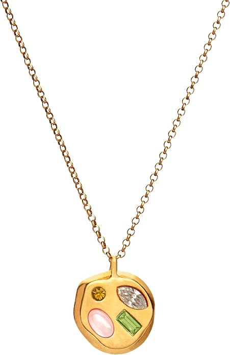 Birthdate 14k Gold Necklace for Women - 16-20in Adjustable 14 Karat Gold Chain with Lobster Clasp - Cadenas de Oro 14k Puro Para Mujer, Ladies Jewelry Birthstone