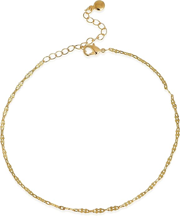 Dainty Gold Shell Pearl Charm Ankle Bracelet for Women Trendy non-Tarnish Adjustable Anklet Summer Beach Fashion Jewelry Gift