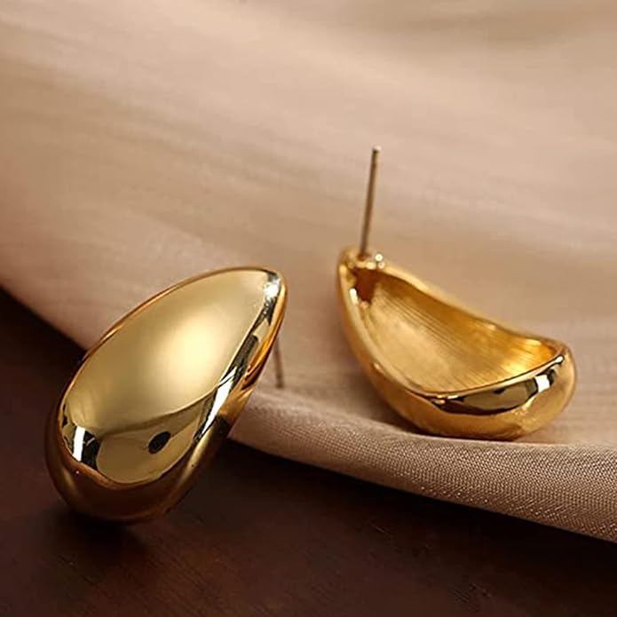 14K Gold Plated Hoop Earrings for Women Triple Huggie Illusion Stud Earring | Double Huggie Hoop Earrings for One Hole | Claw Ear Cuff Earring Jewelry Gift for Women