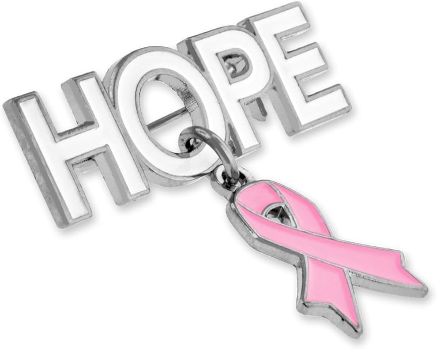 PinMarts Breast Cancer Ribbons and Breast Cancer Awareness Enamel Pins - Perfect Breast Cancer Gifts for Women, Events, Fundraisers, and Breast Cancer Awareness Decoration