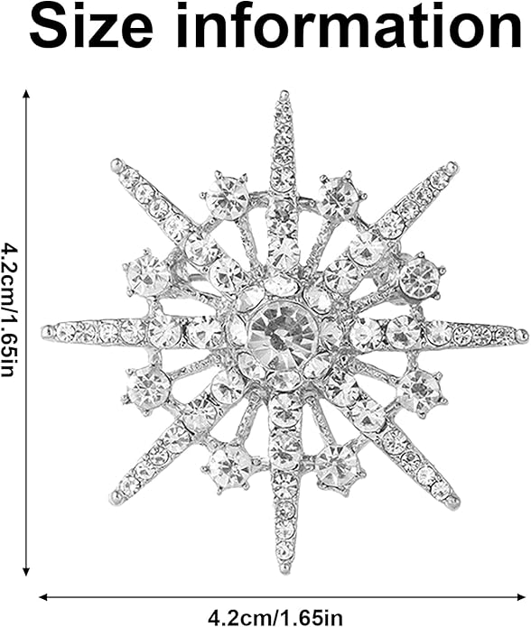 Rhinestone Flower Brooch Pin - Vintage Rose & Sunflower Brooches, Large Crystal Pin for Women, Gold & Pearl Accents, Elegant Christmas Brooch, Fashion Accessories for Hats, Dresses & Bags